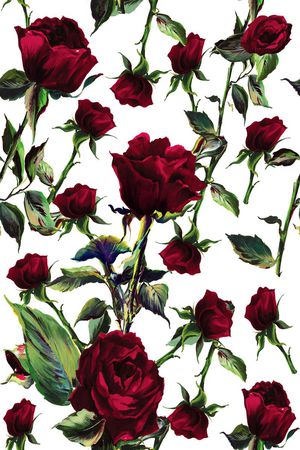 玫瑰印花华亿平台图片