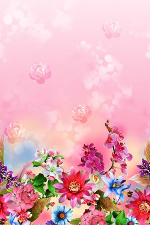 花卉印花华亿平台图片