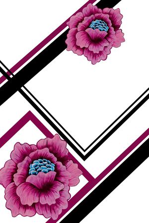 牡丹印花华亿平台图片