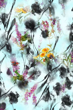 中国风印花华亿平台图片