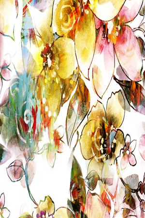 抽象彩图印花华亿平台图片