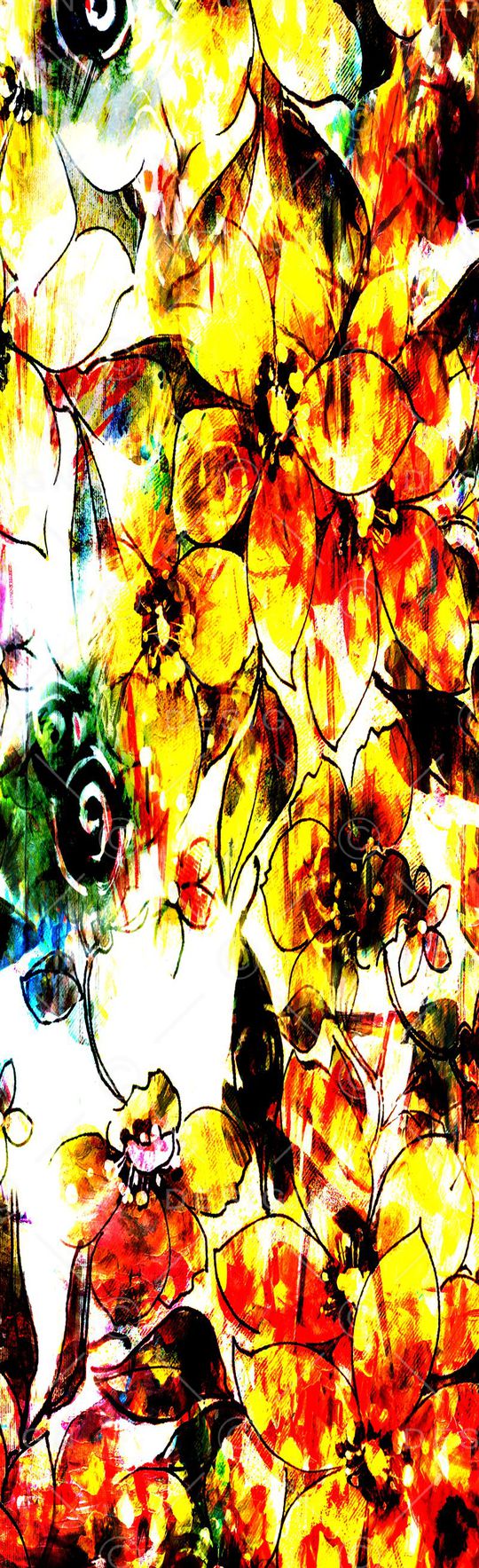 抽象彩图印花华亿平台图片