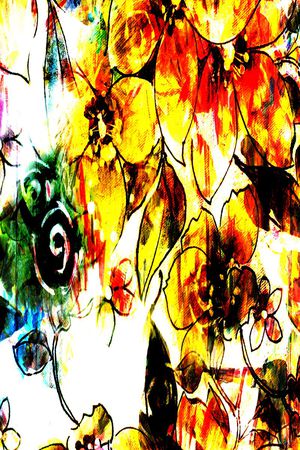 抽象彩图印花华亿平台图片