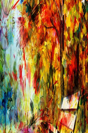 抽象彩图印花华亿平台图片