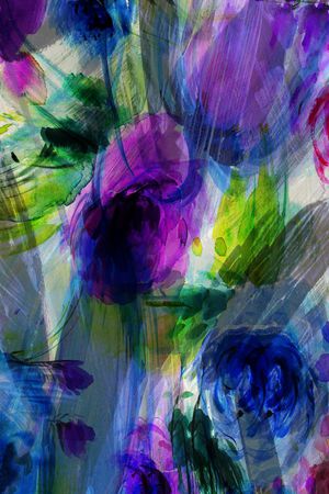 抽象彩图印花华亿平台图片