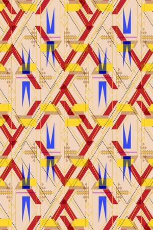 不规则几何印花华亿平台图片