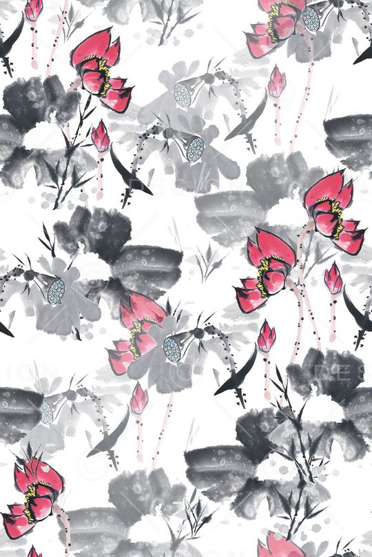 花卉印花华亿平台图片