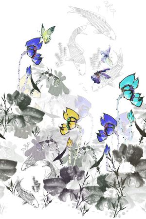 荷花印花华亿平台图片