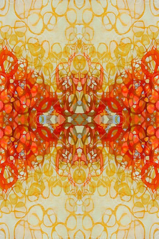 水彩植物印花华亿平台图片