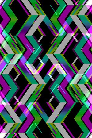 不规则几何印花华亿平台图片