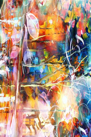 抽象彩图印花华亿平台图片