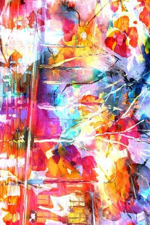 抽象彩图印花华亿平台图片