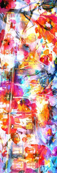 抽象彩图印花华亿平台图片