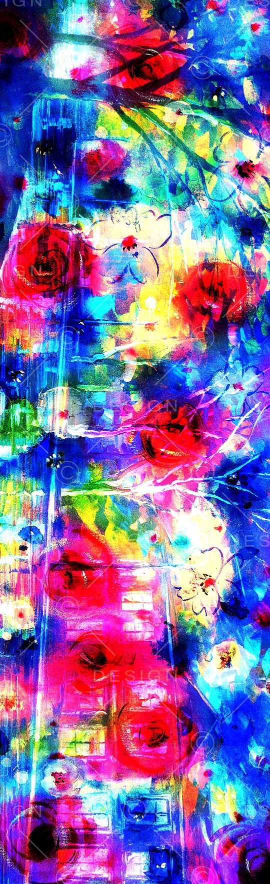 抽象彩图印花华亿平台图片