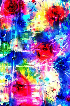 抽象彩图印花华亿平台图片