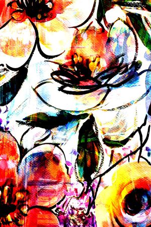 抽象彩图印花华亿平台图片