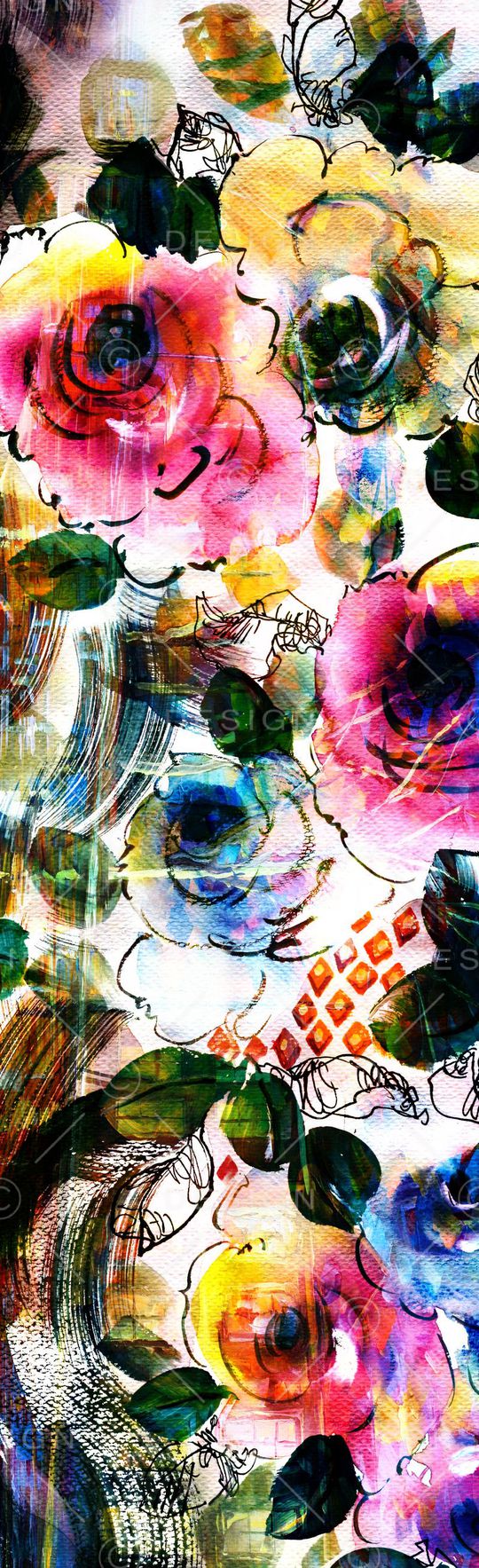 抽象彩图印花华亿平台图片