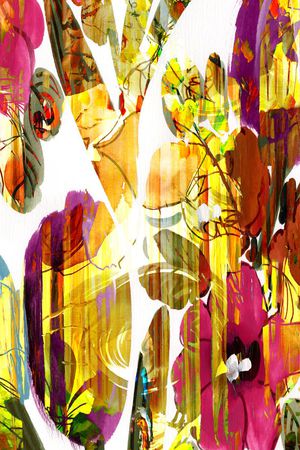 抽象彩图印花华亿平台图片