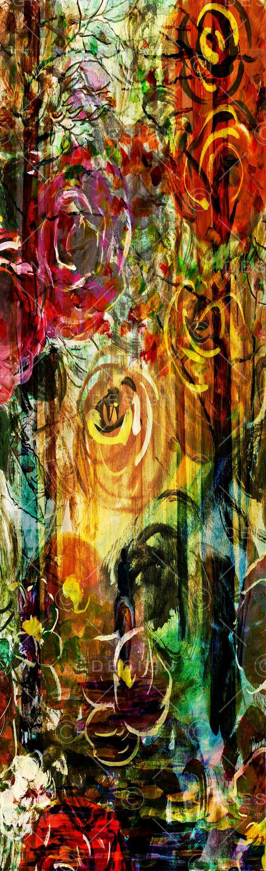 抽象彩图印花华亿平台图片