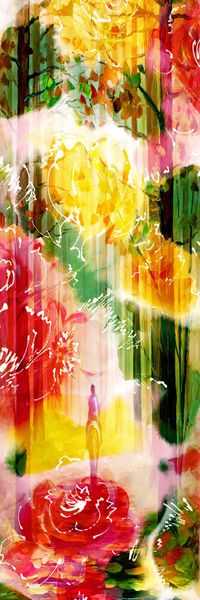 抽象彩图印花华亿平台图片