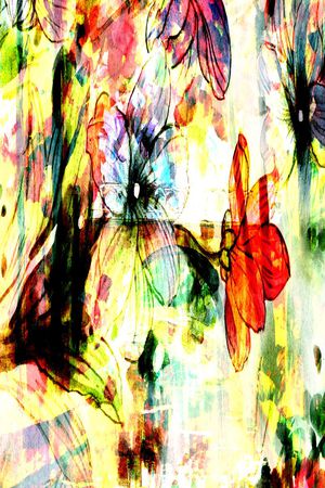 抽象彩图印花华亿平台图片