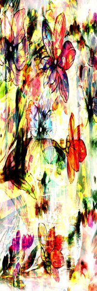 抽象彩图印花华亿平台图片