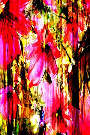 抽象彩图印花华亿平台图片