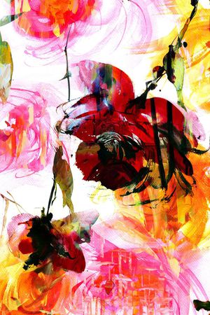 抽象彩图印花华亿平台图片