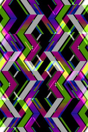 不规则几何印花华亿平台图片