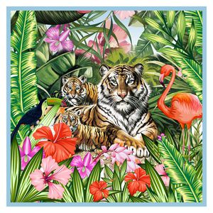 天堂鸟花印花华亿平台图片