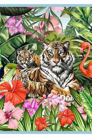 天堂鸟花印花华亿平台图片