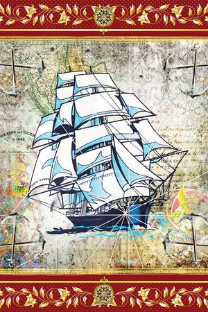 抽象海洋景观印花华亿平台图片