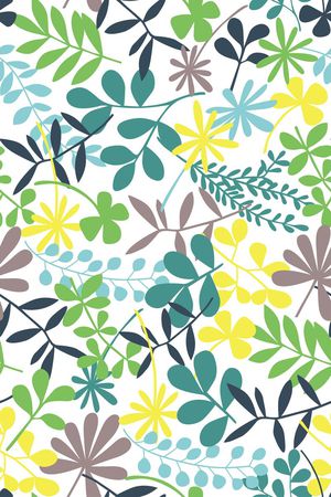 手绘植物印花华亿平台图片