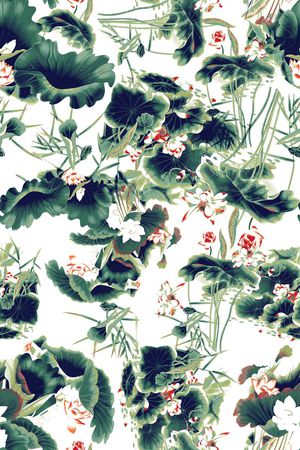 荷叶印花华亿平台图片