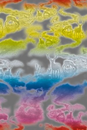 抽象水彩印花华亿平台图片