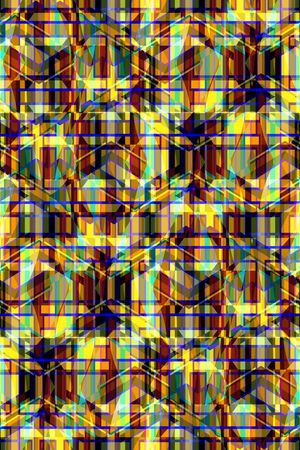 蓝色格子印花华亿平台图片