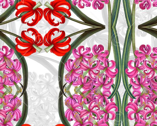 花卉印花华亿平台图片