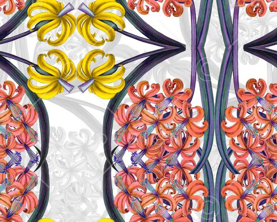 花卉印花华亿平台图片