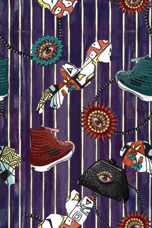 原创手绘印花华亿平台图片