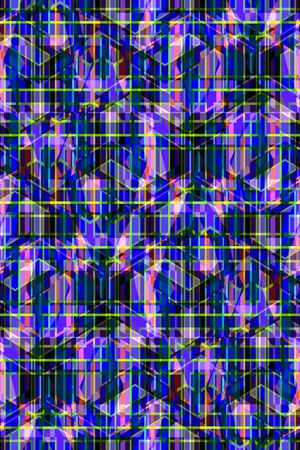 蓝色格子印花华亿平台图片