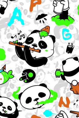 大熊猫印花华亿平台图片