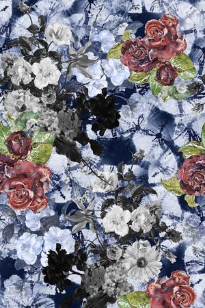 扎染印花华亿平台图片