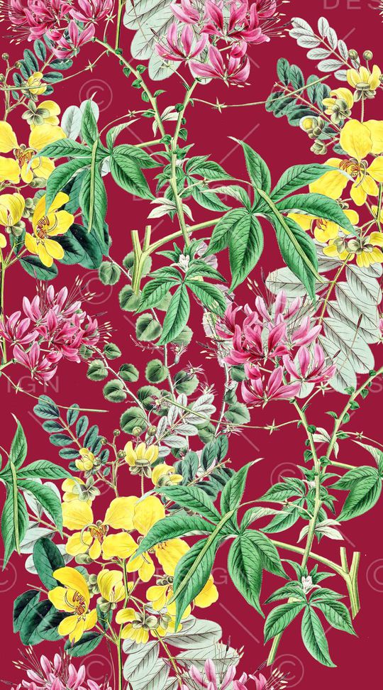 复古花卉印花华亿平台图片