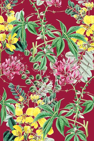 复古花卉印花华亿平台图片