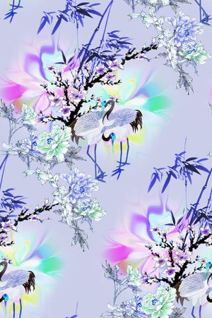 中国风印花华亿平台图片