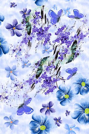 水彩背景印花华亿平台图片