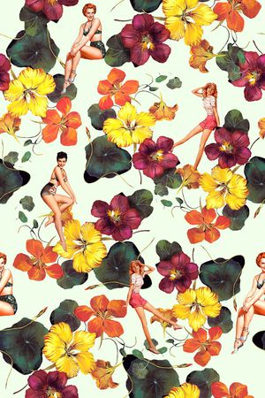 花卉印花华亿平台图片