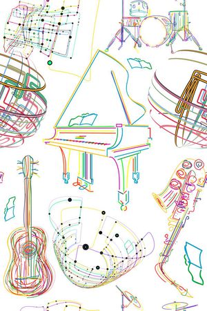 音乐符号印花华亿平台图片