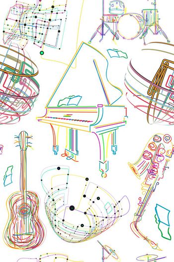 636391-手绘线条乐器彩色荧光夜光 (2)