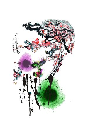 中国风印花华亿平台图片